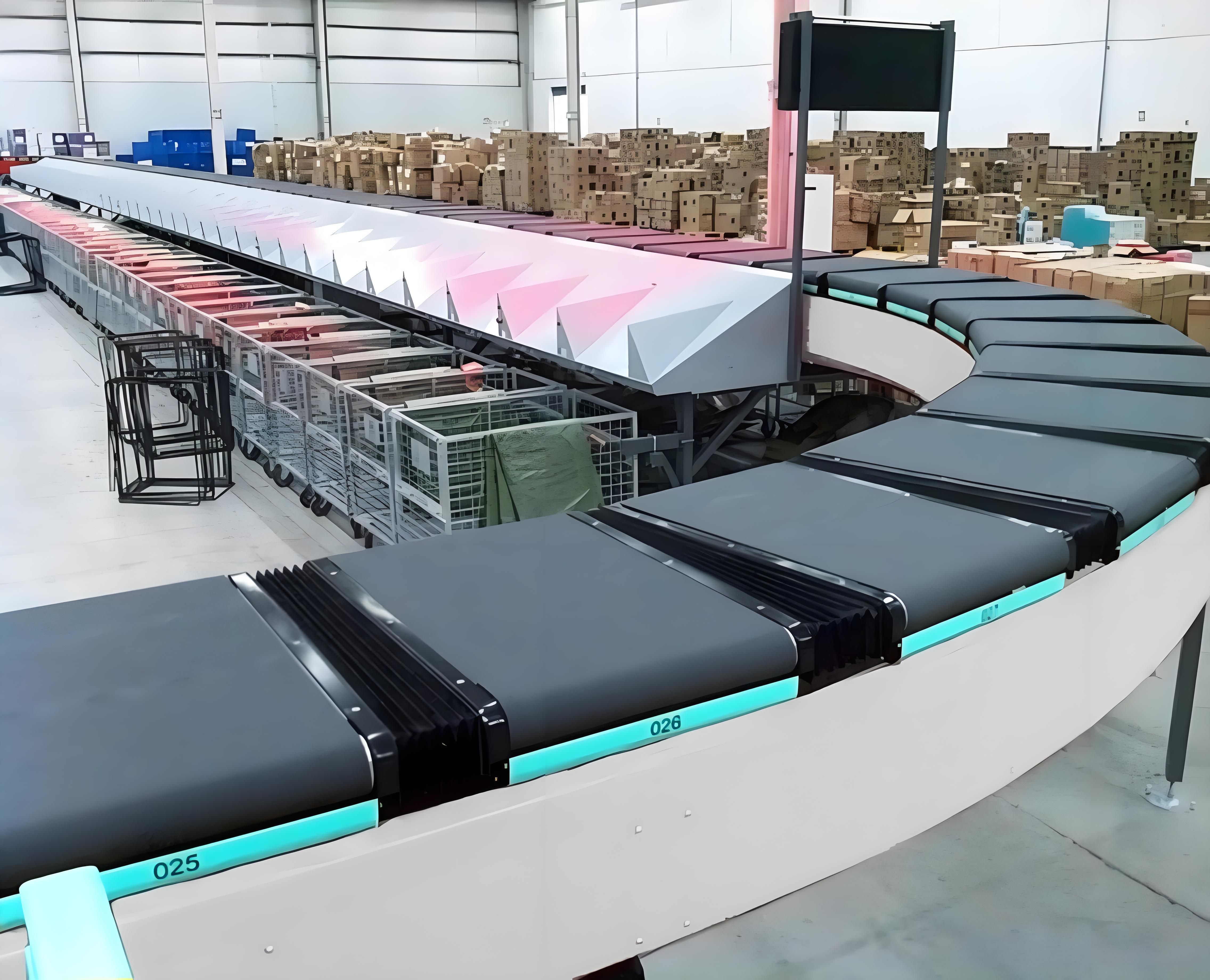 Logistic Companies Parcel Sorter Multi-lane Sorter For Express Delivery Sorting Circular Cross-belt Sorting Machine