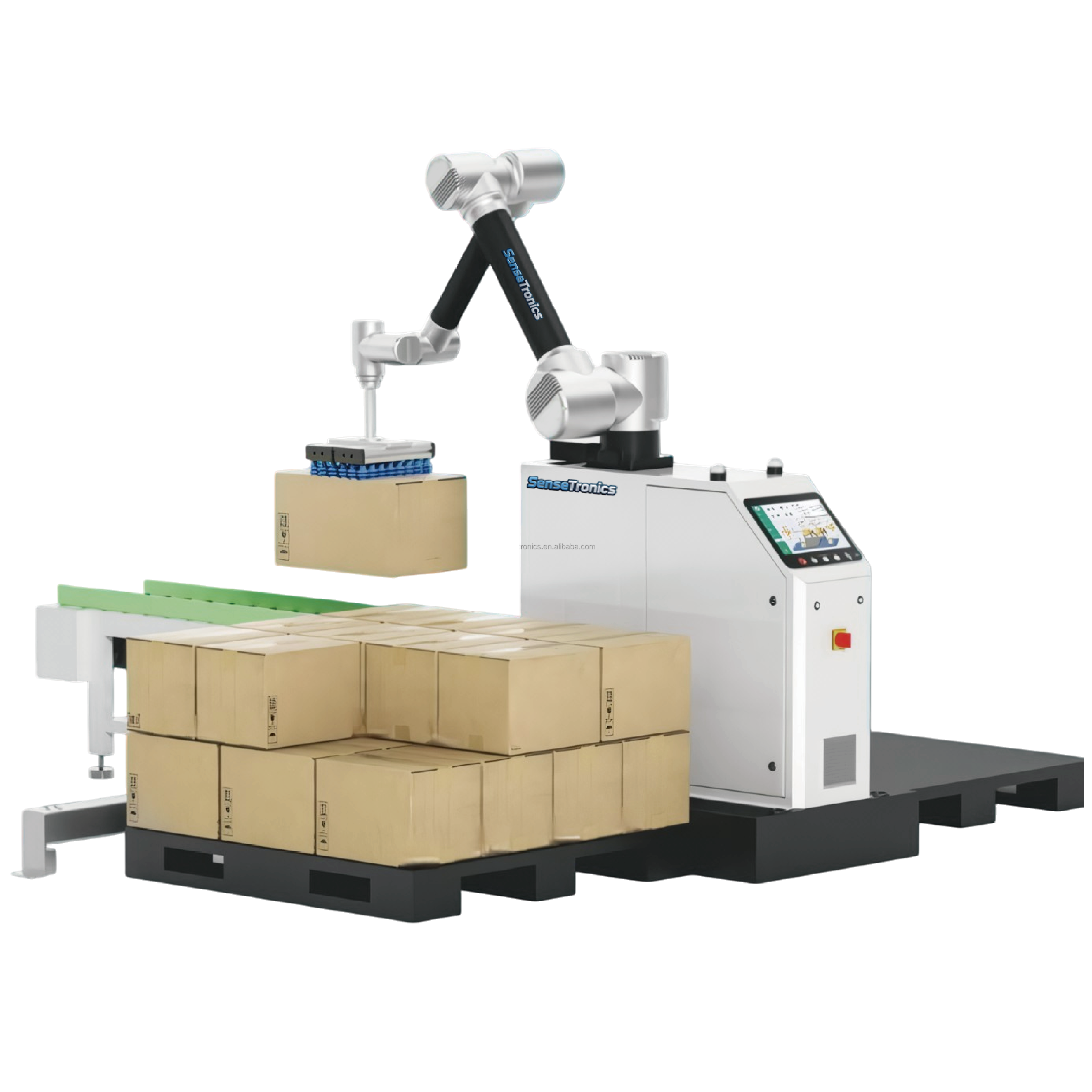 Fast Industrial Palletizer Robot with Motor &amp; PLC for Depalletizing Operations E-commerce Fulfillment Increasing Productivity