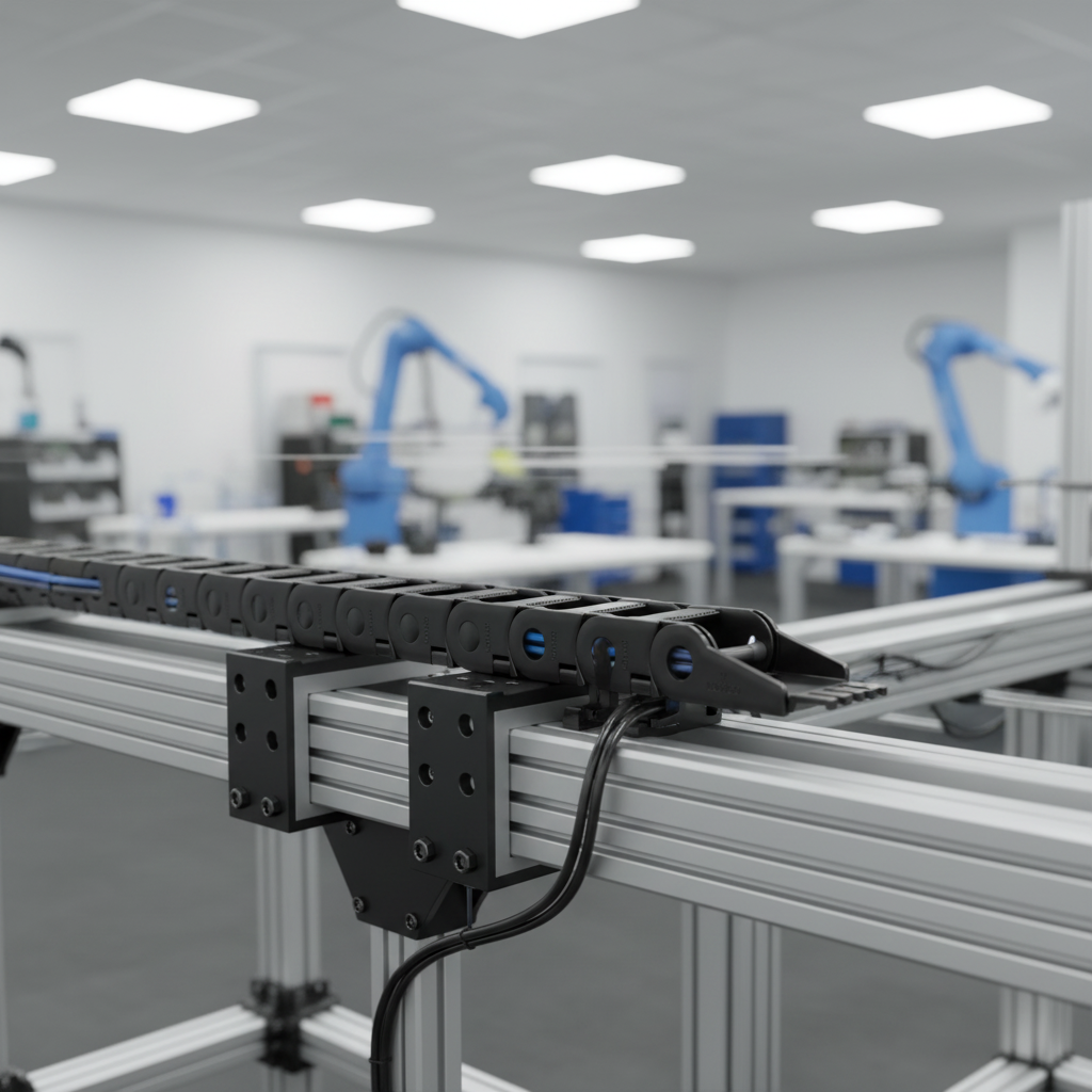 Low Vibration/noise Openable Along Inner Radius Mini Small Space Easy To Assemble, E17i Drag chain Cable Carrier For Robots