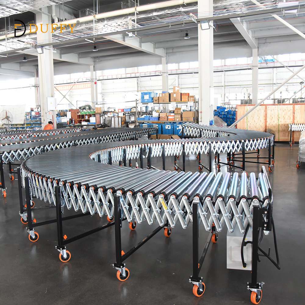 Best Price Super Heavy Duty Return Stainless Steel Powered Chain Design Telescopic Curve Line Transfer Roller Conveyor