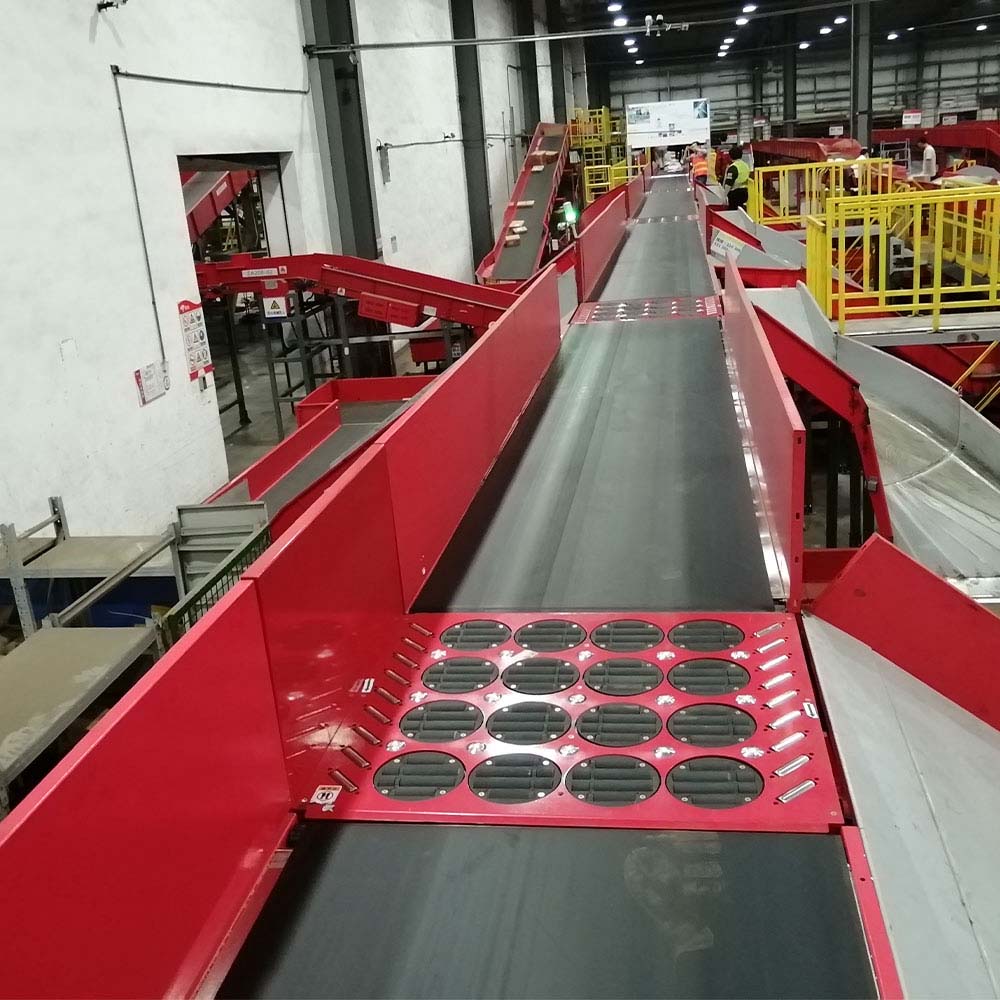 LUHUI Logistics Package Sorting Equipment 90 Degree Electric Sorter Wheel Sorting Parcel Handler Machine
