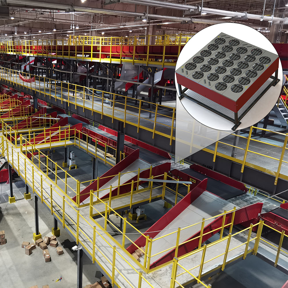 LUHUI Balance Wheel Sorter Wheel Sorter Large Turntable Structure Sorting Conveyor Space Saving Diverting Sorter For Warehouse