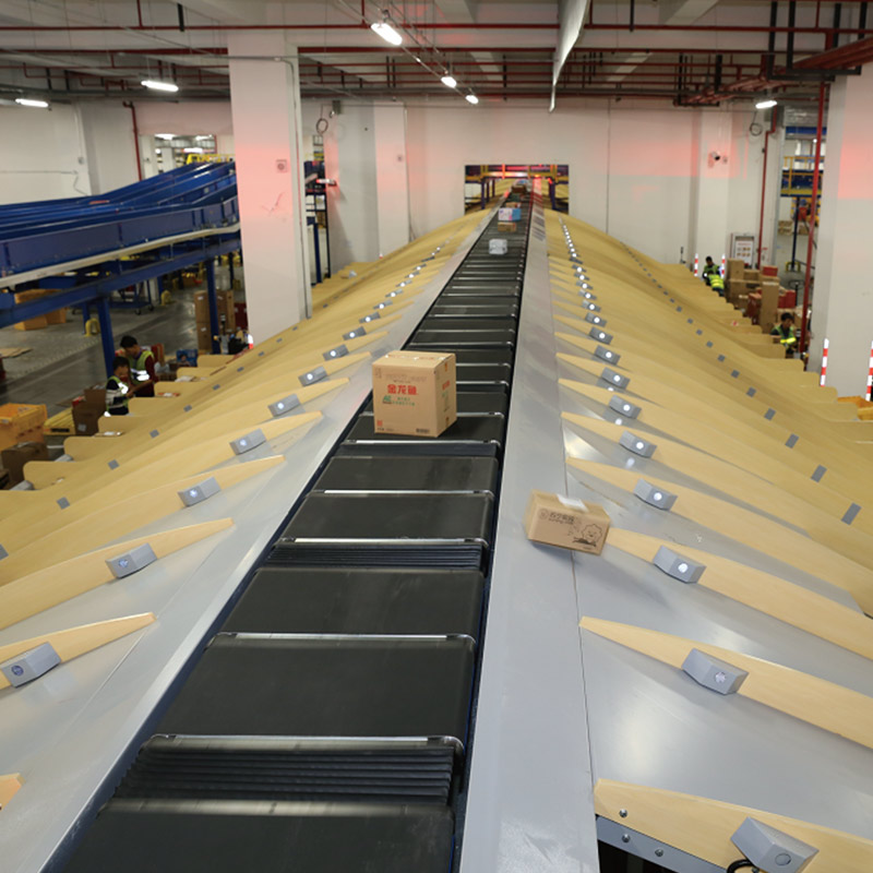 Custom Warehouse E-Commerce Express Scanning Cross Belt Sorting Machine DWS Parcel Sorting Machine for Logistics Company