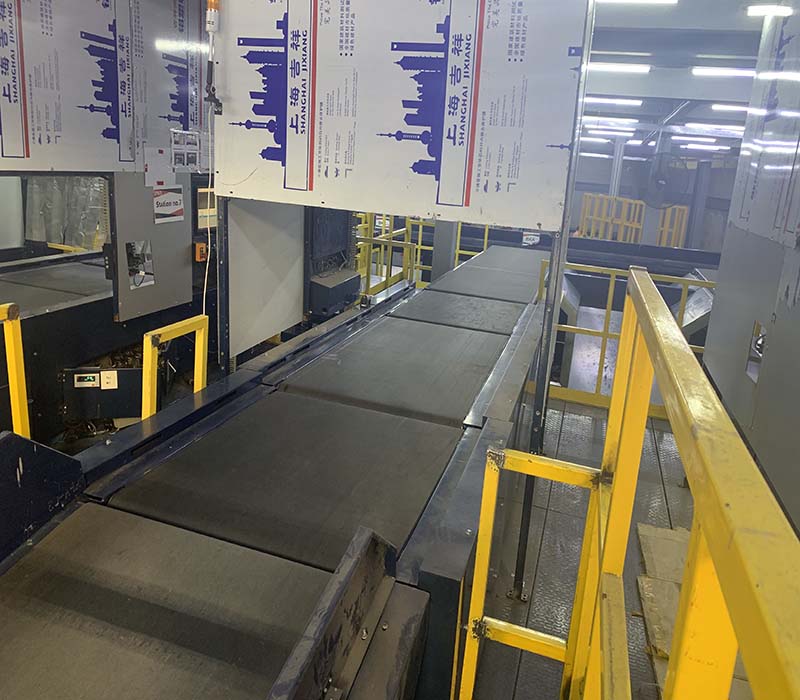 Fast Scanning and Dimensioning Weighing Sorting Machine New Condition Stainless Steel Belt Parcel Sorting System