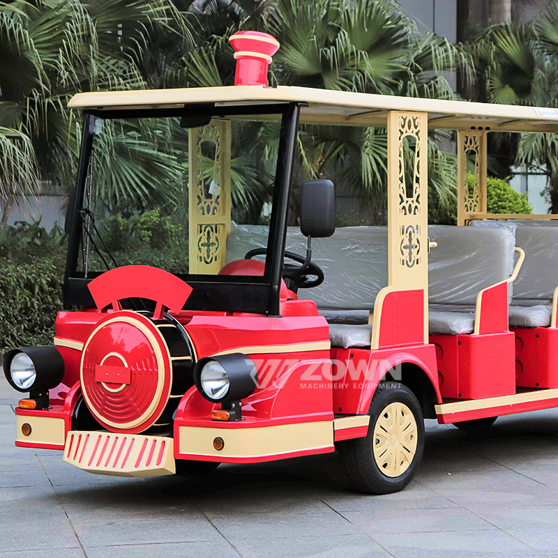 Cartoon-style Bus Transportation Multi-Row Electric Sightseeing Bus for Factory-Direct Sales Scenic Area