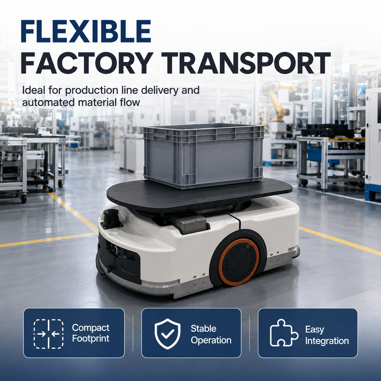 Heavy Duty 1000KG Automatic Handling Robot AGV for Goods-to-Person Picking in E-commerce Logistics