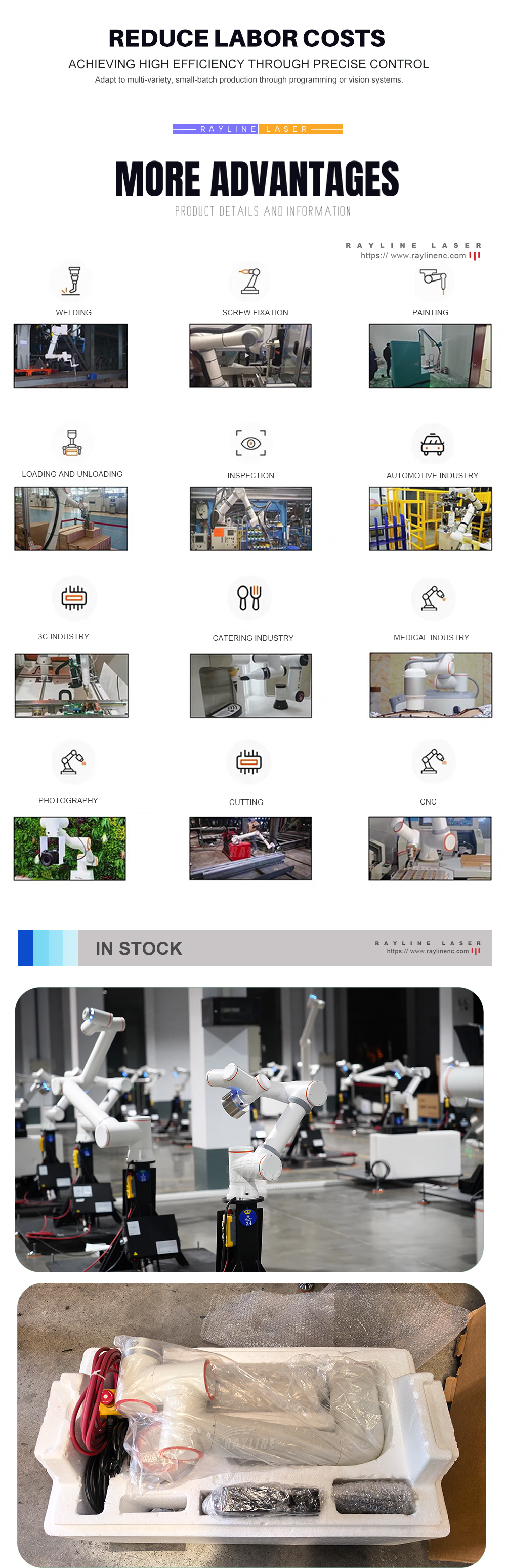 Safe 10kg Collaborative Robot for CNC Machine Tending and Lathe Machine Automatic Loading Unloading