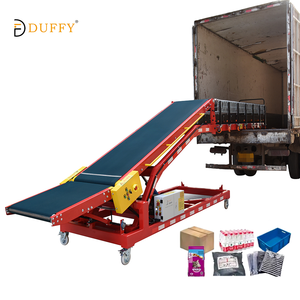 Duffy 20ft And 40ft Container Loading Unloading Conveyor System Truck Loading Conveyor