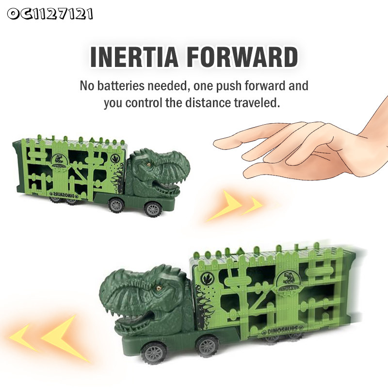 Dinosaur Truck Container Transport Car Carrier Toy with 3d Dinosaur Kids Funny Play Cartoon Early Educational Pvc Toy
