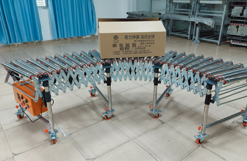 Electric Synchronous Muti-wedge Belt Adjust Foldable Roller Conveyor Express Industry E-commerce Warehouse Line Equipment