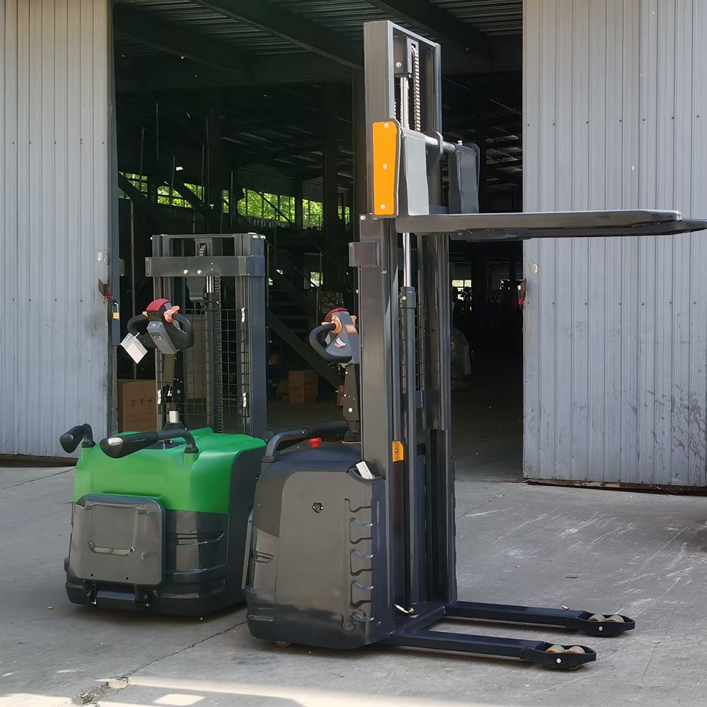 China Factory Sale Stacker Forklift 1500kg 2000kg Full Electric Stacker Pallet Lift Stacker Machine For Sale