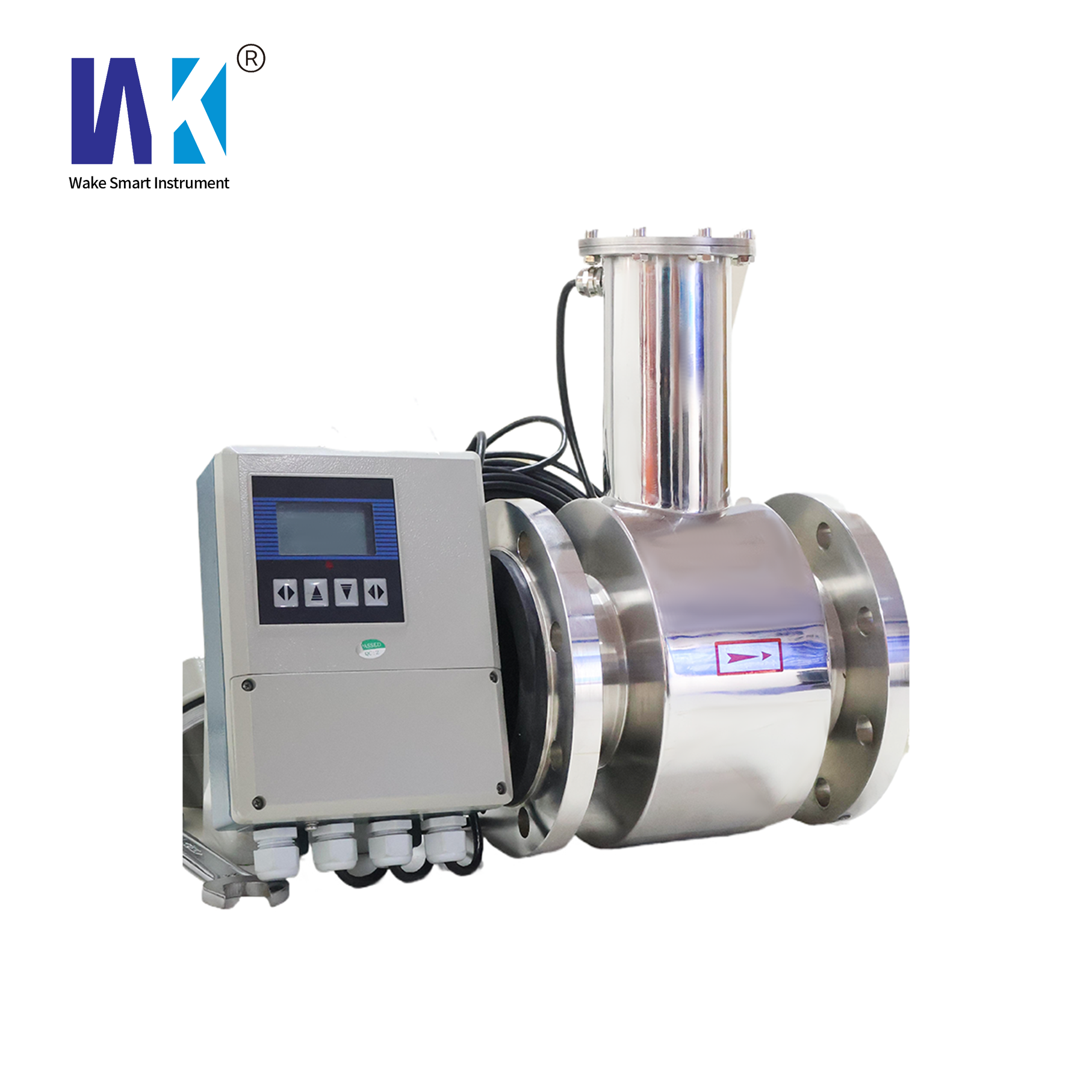 Non full tube electromagnetic flowmeter body made of stainless steel material