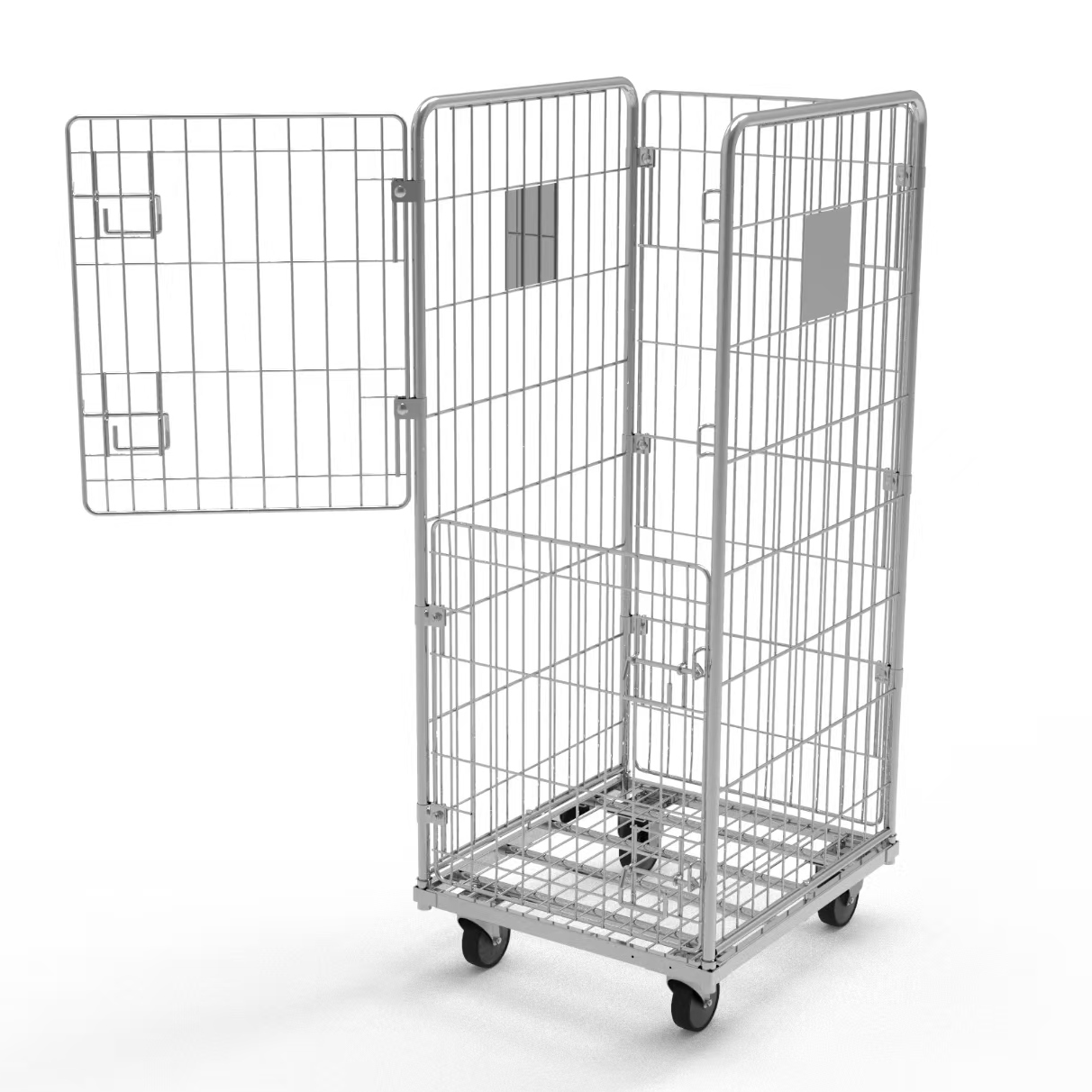 Laundry Roll Cage L710xD800xH1800mm Galvanized Logistic Roll Container Trolley For Linen Laundry Service Cargo&amp;Storage Equipment