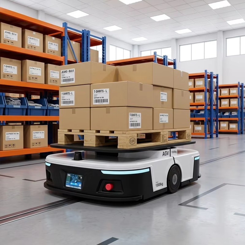 Auto Guidance Trackless QR Code Autonomous Mobile Robot Warehouse Unmanned agv Amr System with Shelf Lifting Mechanism
