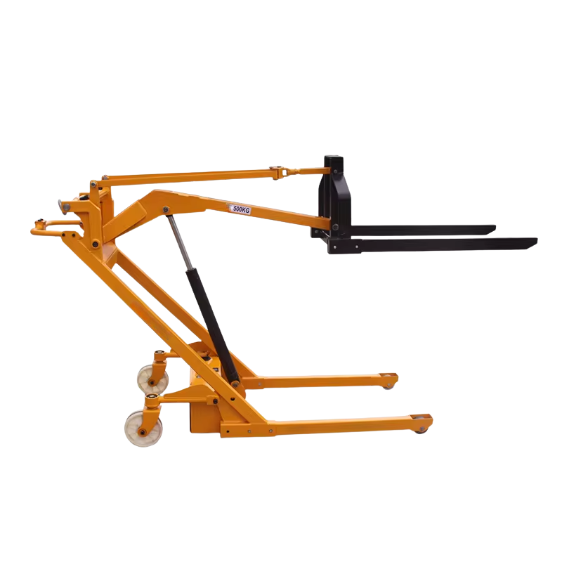 Hot Sale Hydraulic Elevated Lifting Stack Lithium-Ion Battery Curved Arm Unloading Truck Manual Curved Arm Forklift