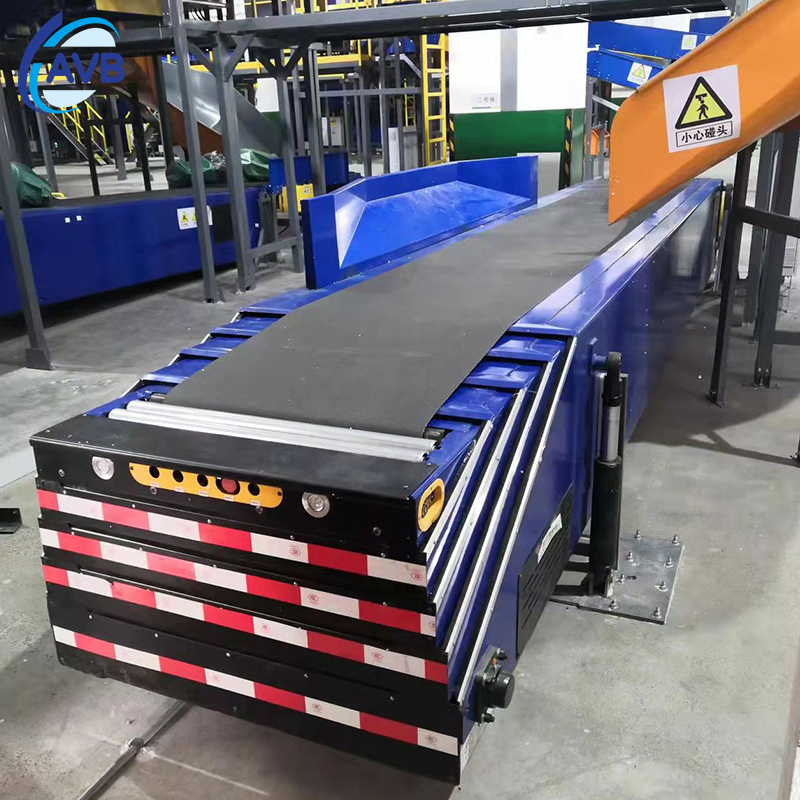 Extendable Belt Conveyor Material Handling Equipment Telescopic Mobile Conveyor Box Transfer System