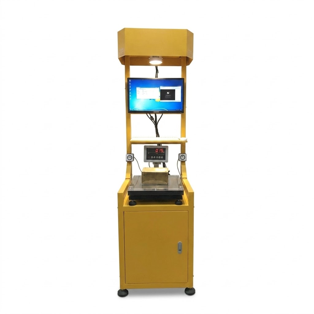 Precision In-Motion Parcel Scale With Integrated 3D Dimensioning and Barcode Scanning System