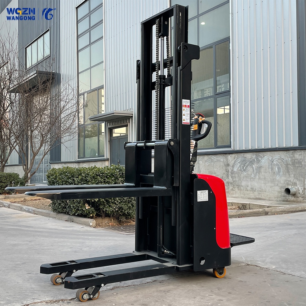 WGZN Factory Price Palette Stacker 2000kg 2m Lift Standing Type Compact Design Warehouse Logistics Palette Stacker