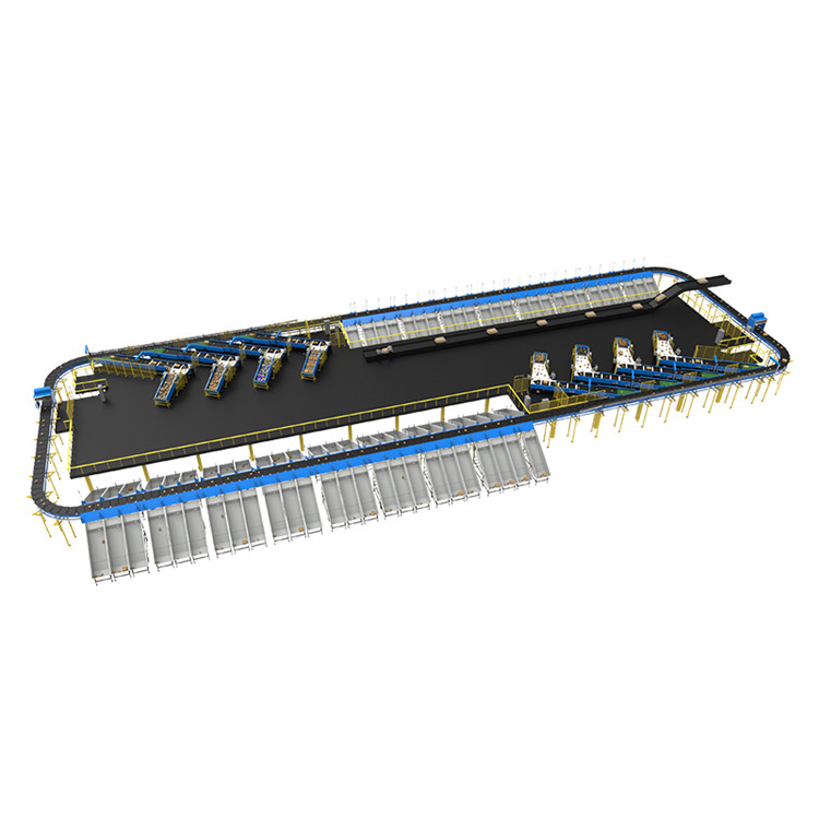 High Efficient Intelligent Cross Belt Sorting Line for E-commerce Order Fulfillment Center High Speed Automatic Conveyor Sorter