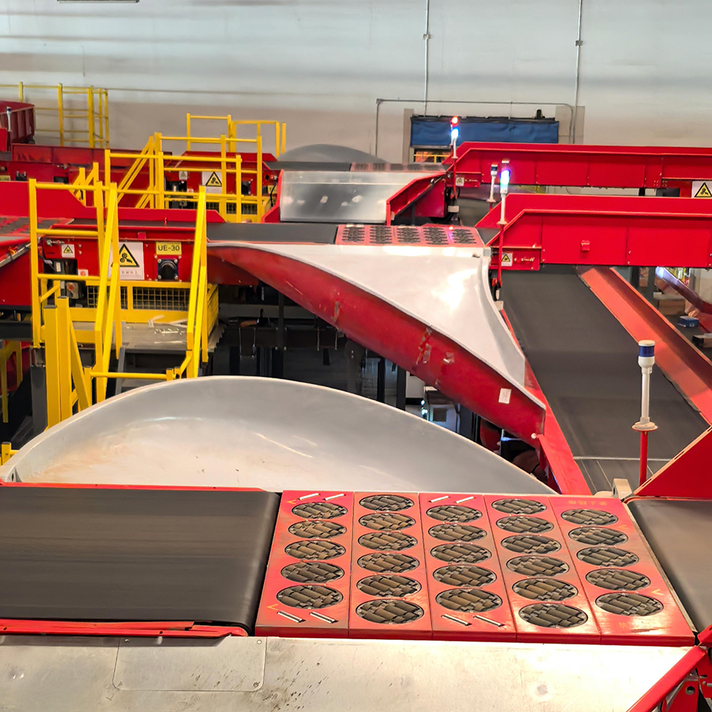 LUHUI Logistics Package Sorting Equipment 90 Degree Electric Sorter Wheel Sorting Parcel Handler Machine
