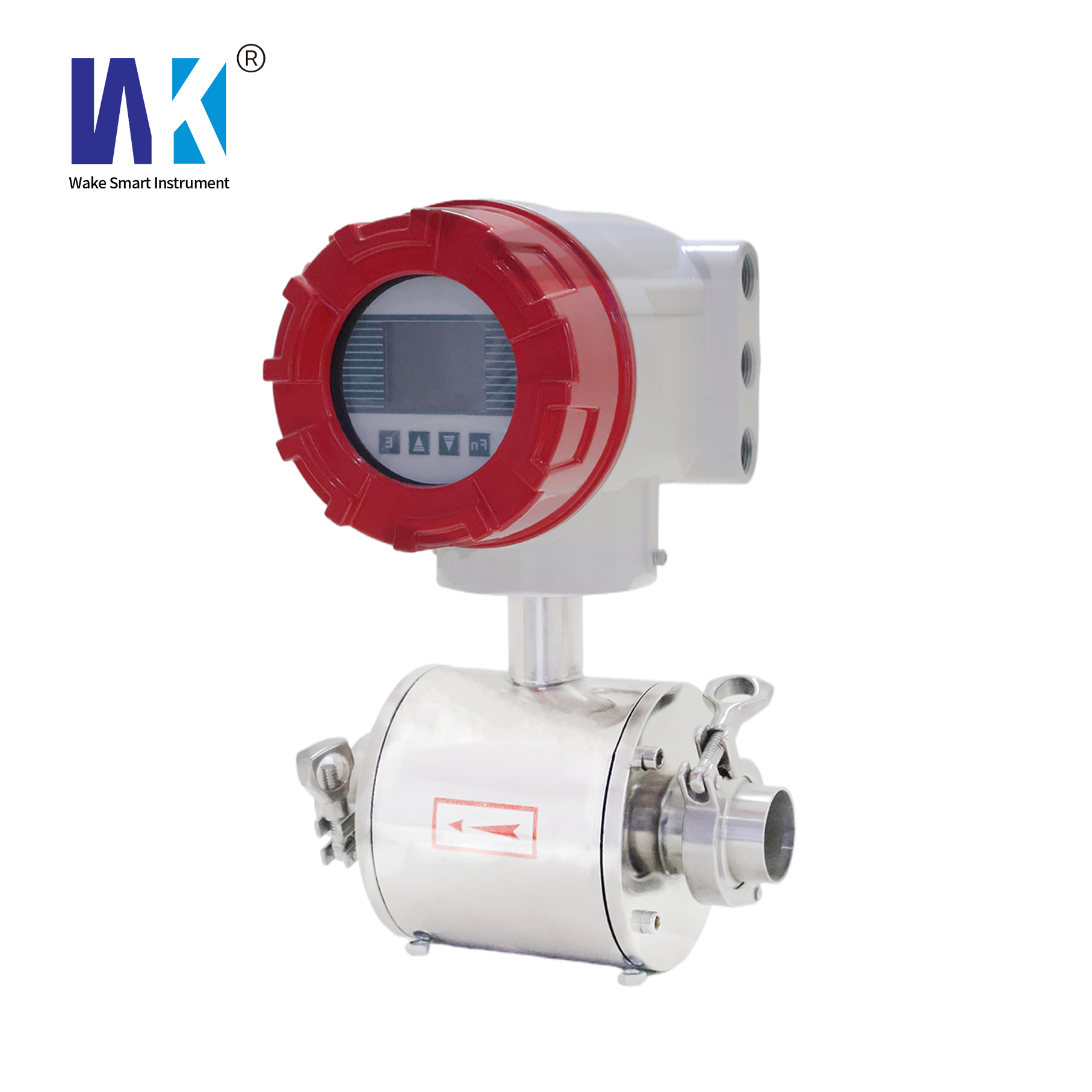 Electromagnetic flowmeter body stainless steel material clamp link