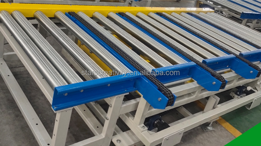Customizable Warehouse Pallet Galvanized Roller Conveyor System/Pallet Pop-Up Transfer Conveyor for Sale