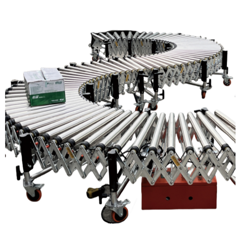 Electric Synchronous Muti-wedge Belt Adjust Foldable Roller Conveyor Express Industry E-commerce Warehouse Line Equipment