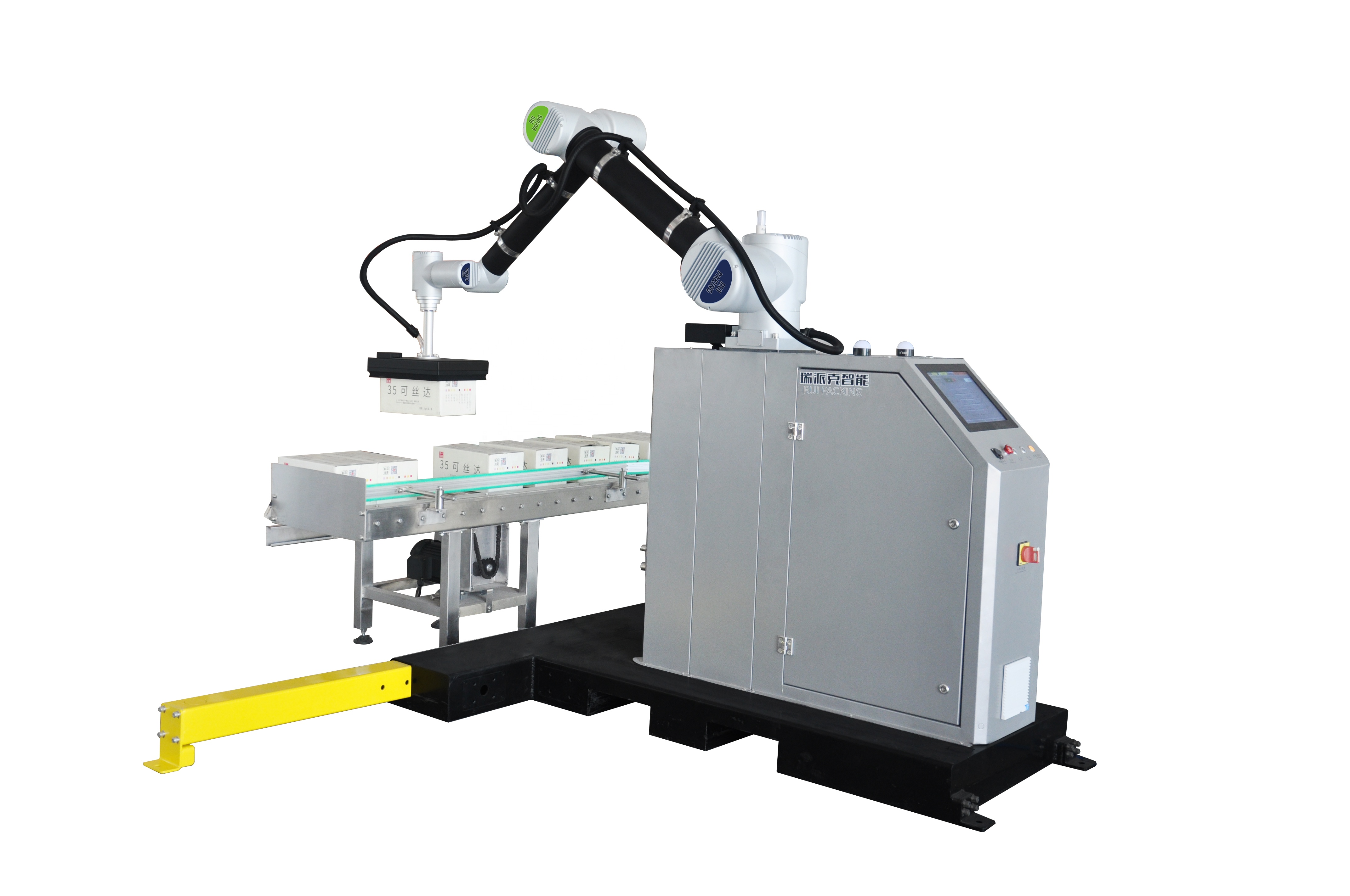 Fully Automated Collaborative Robotic Palletizing System for Industrial Pallet Sorting and Stacking Operations