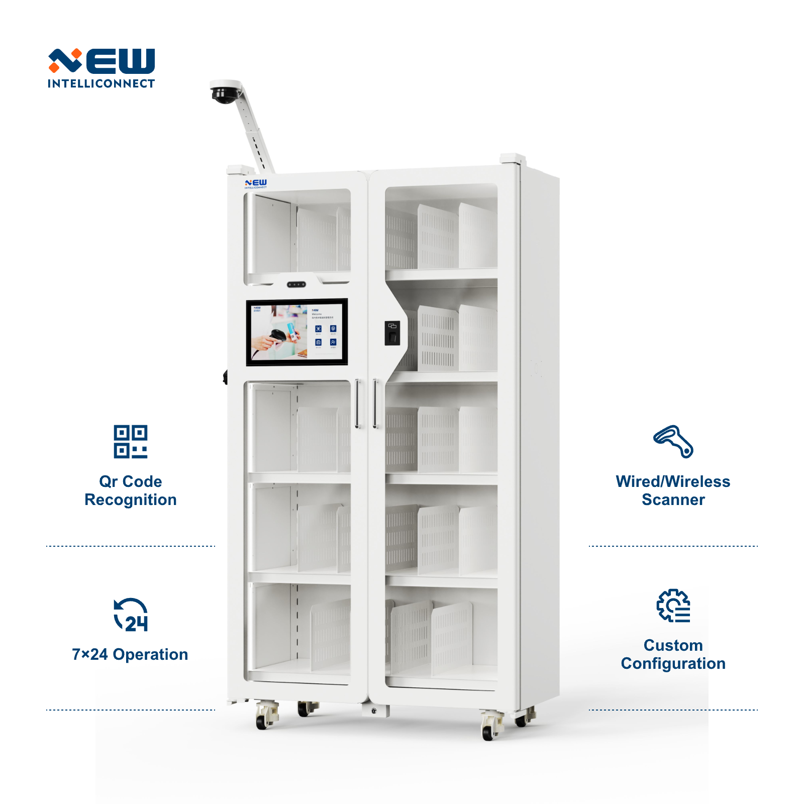 Factory Warehouse Management Automatically Smart Warehouse Storage Management System Software Locker Rfid Scanning Cabinet