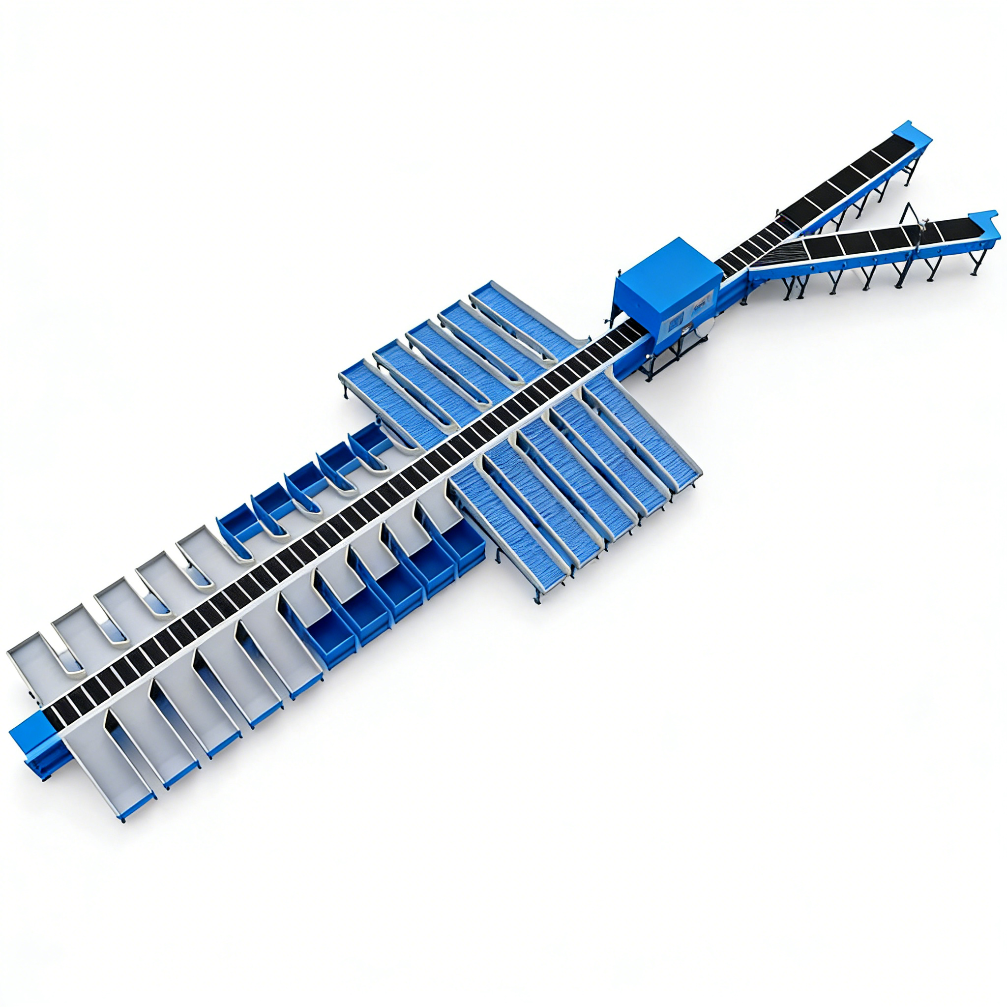 Express Parcel Sorting Machine Industrial Cross Belt Sorting System With Dws Sorting Conveyor Equipment For Logistic Warehouse