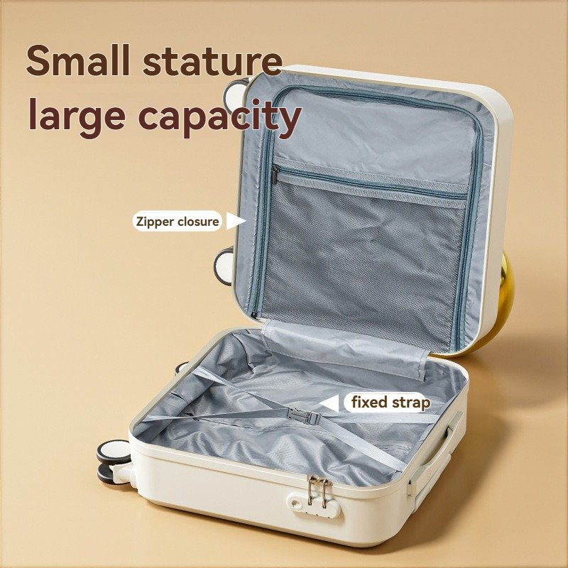 Small 20 Inch ABS Cartoon Luggage 2026 New for Students Large Capacity Trolley Case Zipper Password Lock Carry-On Travel Case