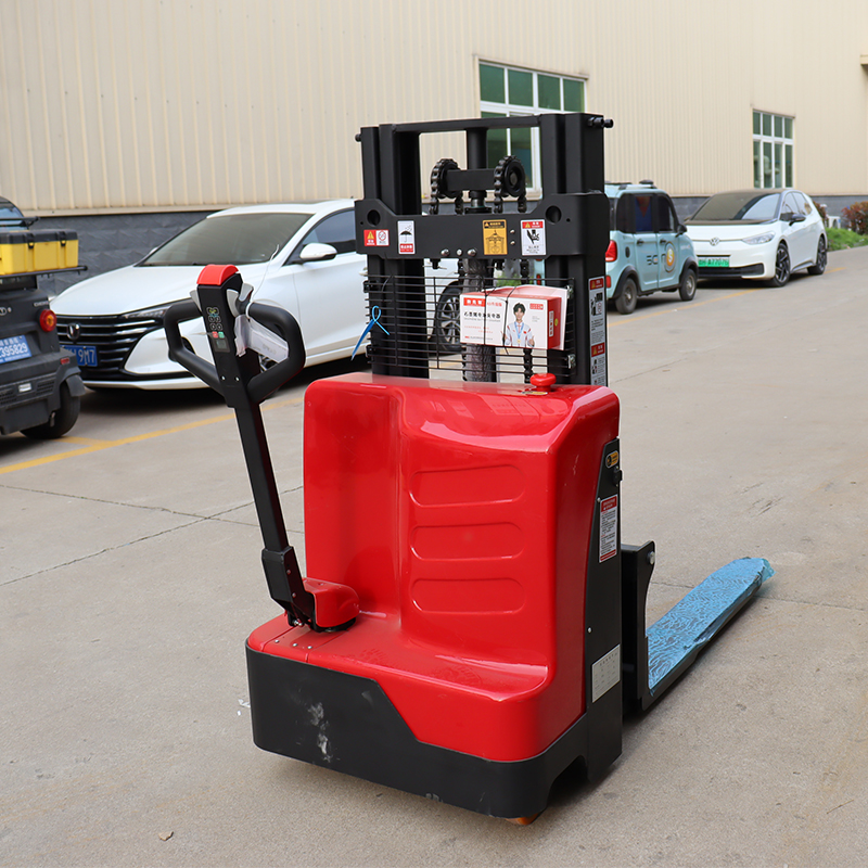 Hydraulic Electric Pallet Stacker Forklift, Portable Pallet Truck Lift, 1 Ton/2 Ton Walkie Electric Stacker Forklift