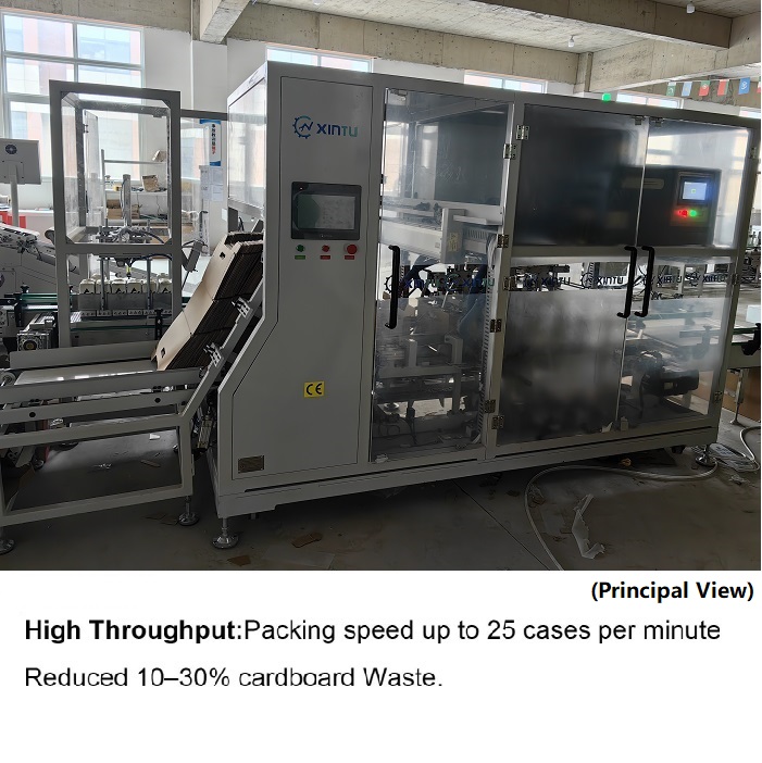 E-Commerce Logistics Wrap Around Box Packer | Parcel Box Automatic Packaging Machine PLC Control Food Grade High Productivity