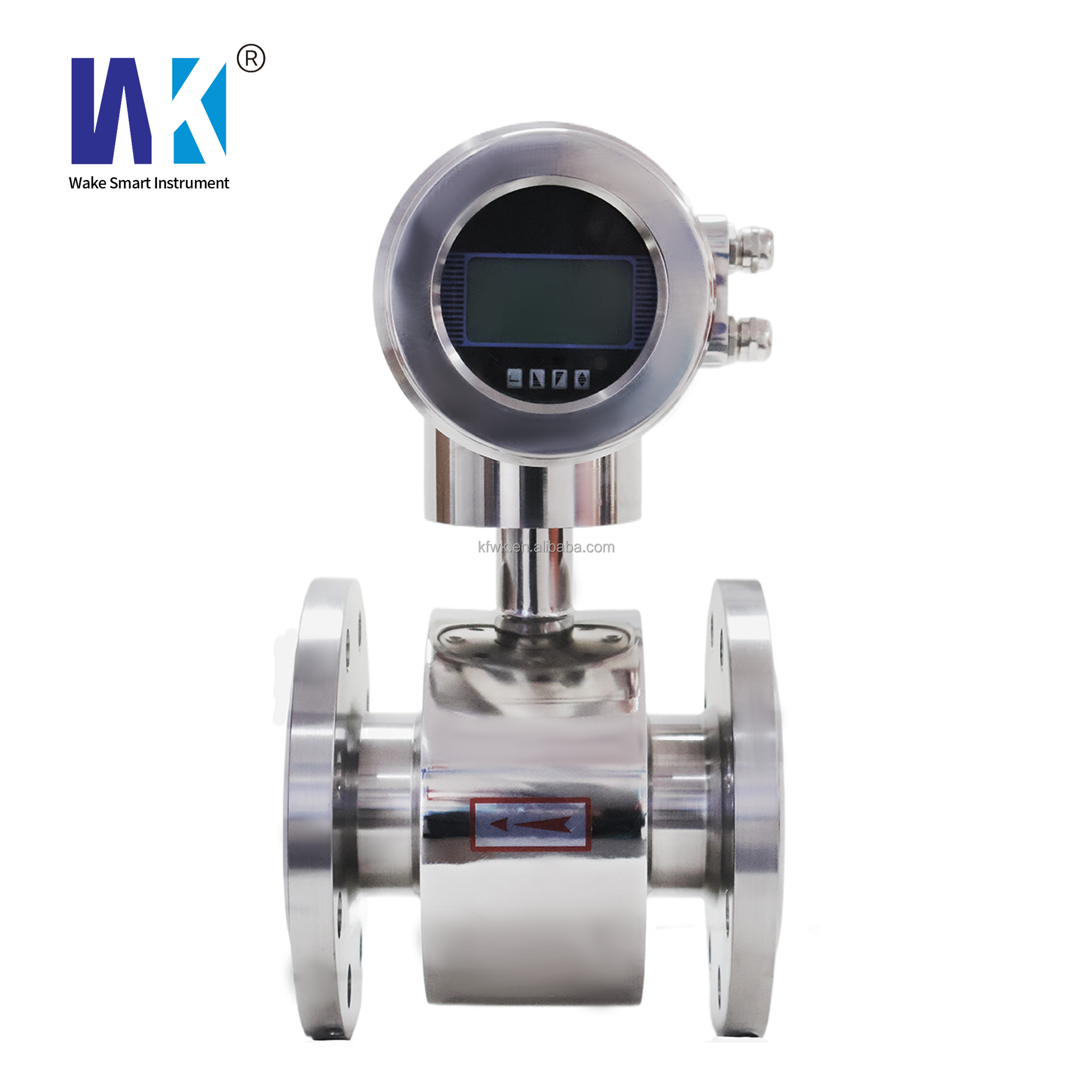 Electromagnetic flowmeter integrated with stainless steel