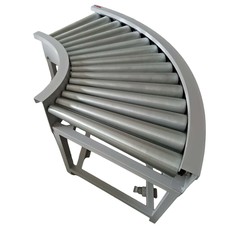 Logistic Hub Parcel Sorting System Driven 90 Degree Roller Conveyor