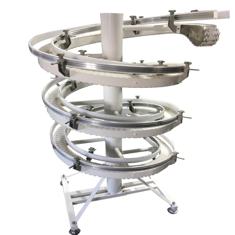 Modular Spiral Conveyor System for Efficient Vertical Material Flow in Warehouse and Processing Facilities