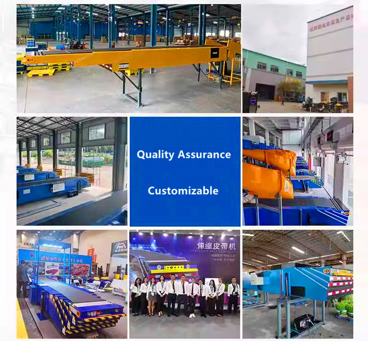 Mobile Transfer Container Retractable Belt Conveyor Adjustable Speed for Warehouse Truck Loading/Unloading Ramps