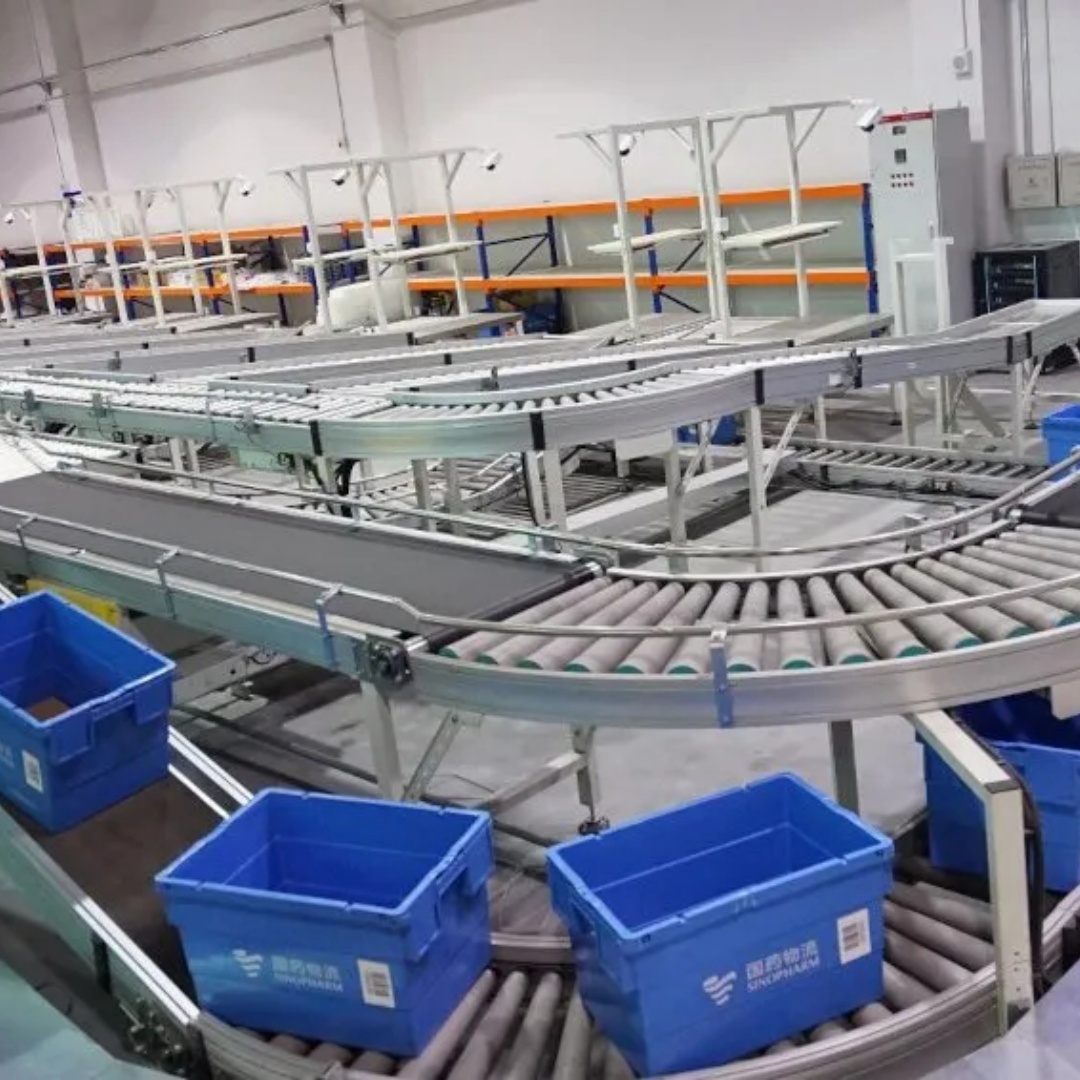 Chain Driven Live Roller Conveyor Heavy Duty Powered Roller Conveyor System for Handling Warehouse Logistics