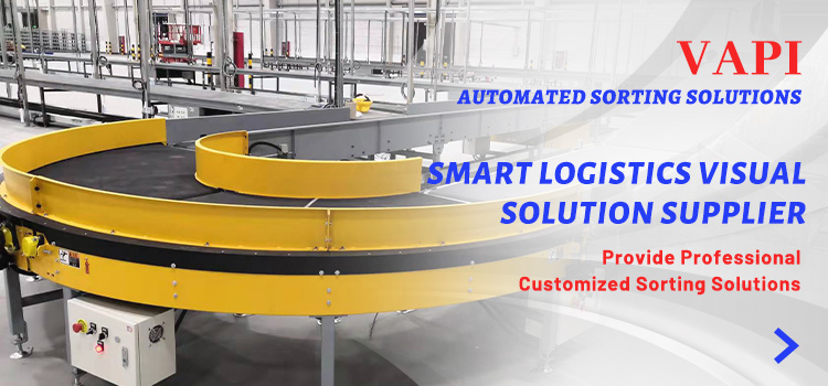 Cross belt sorter system overall view