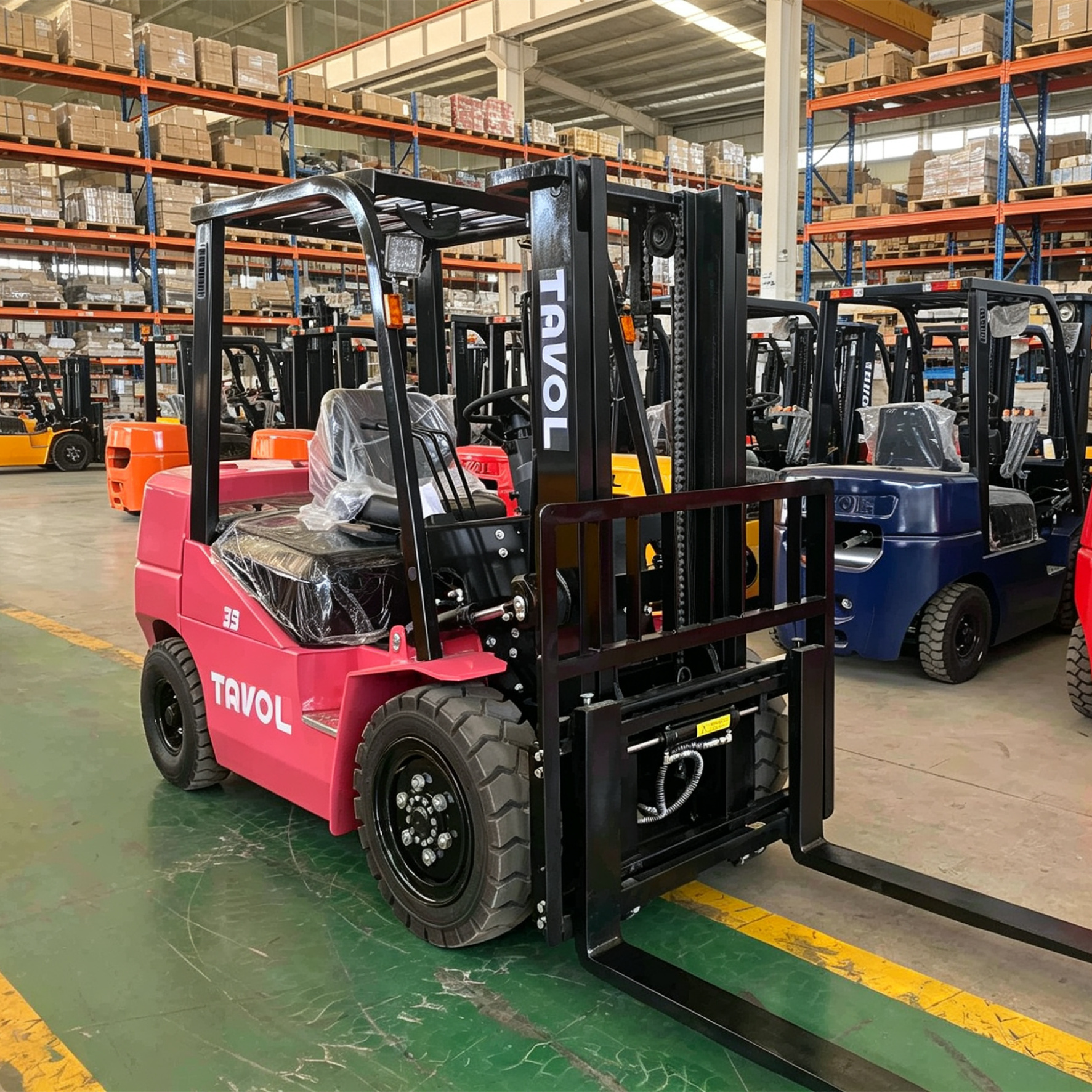 Heavy Duty 3Ton Electric Forklift Four Wheel Electric Forklift For Cargo Loading Unloading