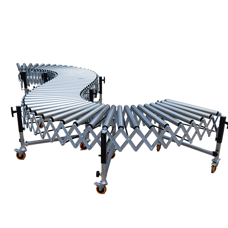 Warehouse Transportation Fully Automatic Steel Chain Distribution Machine Flexible Telescopic Conveyor for Assembly Line