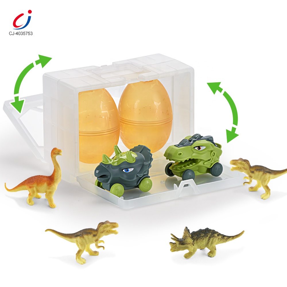 Chengji Truck Toys Organizer Storage Kids Simulation Cartoon Dinosaur Egg Sliding Dinosaur Truck Transport Car Carrier Toy