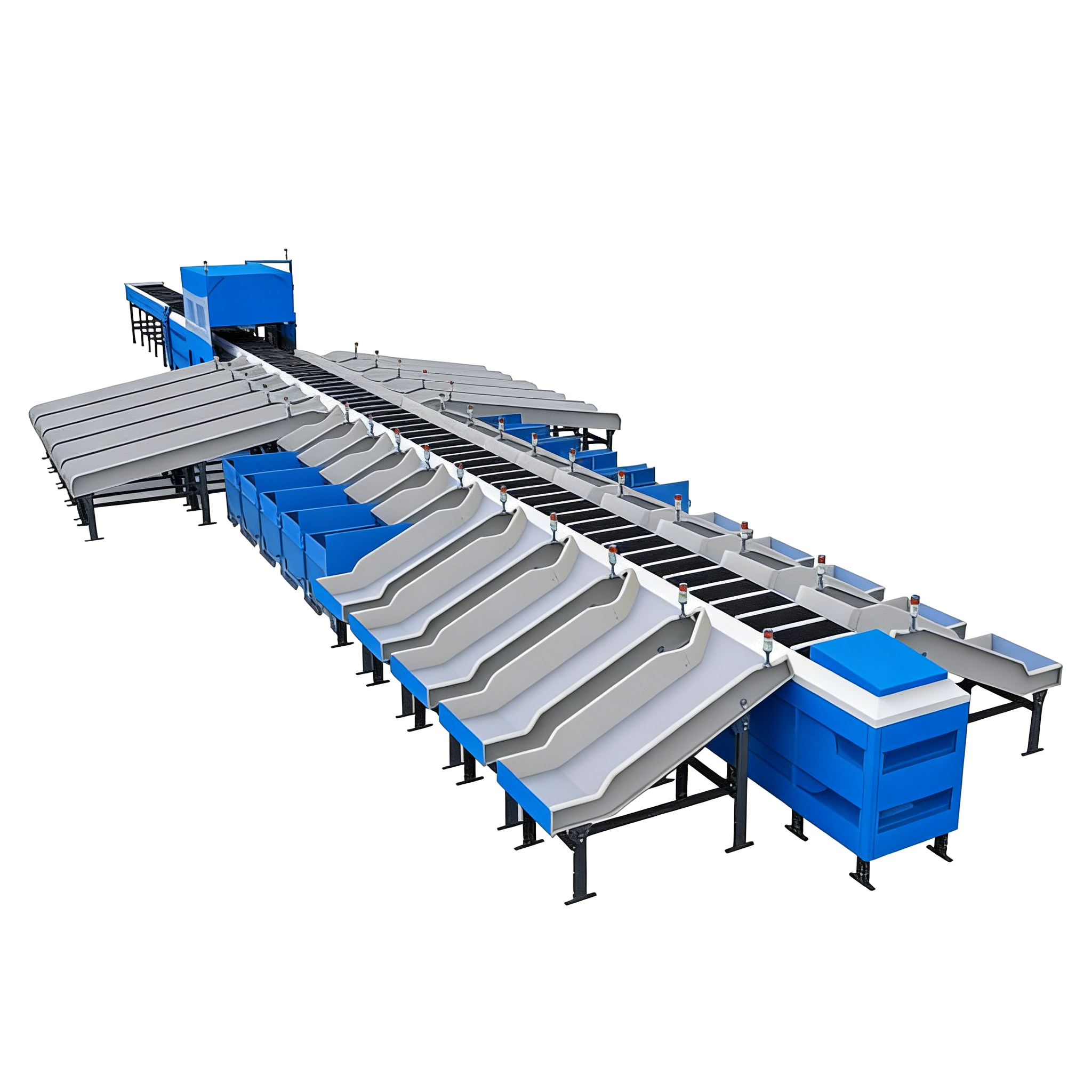 Express Parcel Sorting Machine Industrial Cross Belt Sorting System With Dws Sorting Conveyor Equipment For Logistic Warehouse
