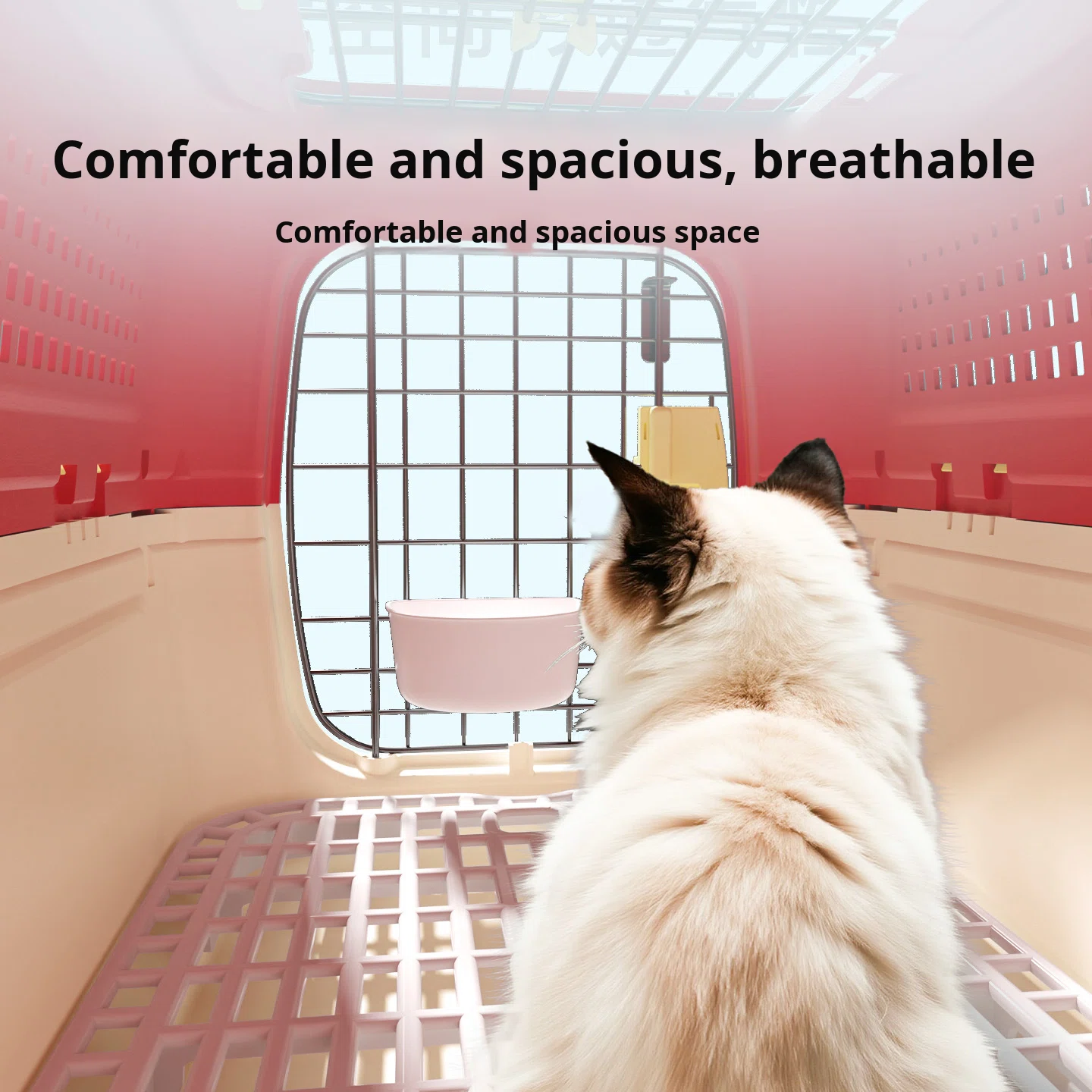 HelloKitt Official Collaboration PP Material Animal Pattern Pet Air Box Air Transport Cat &amp; Dog Portable Handheld Car Carrier