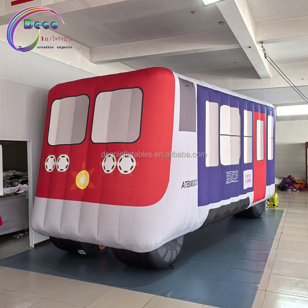 Hot Selling Custom Inflatable Cartoon Bus for Commercial Promotion