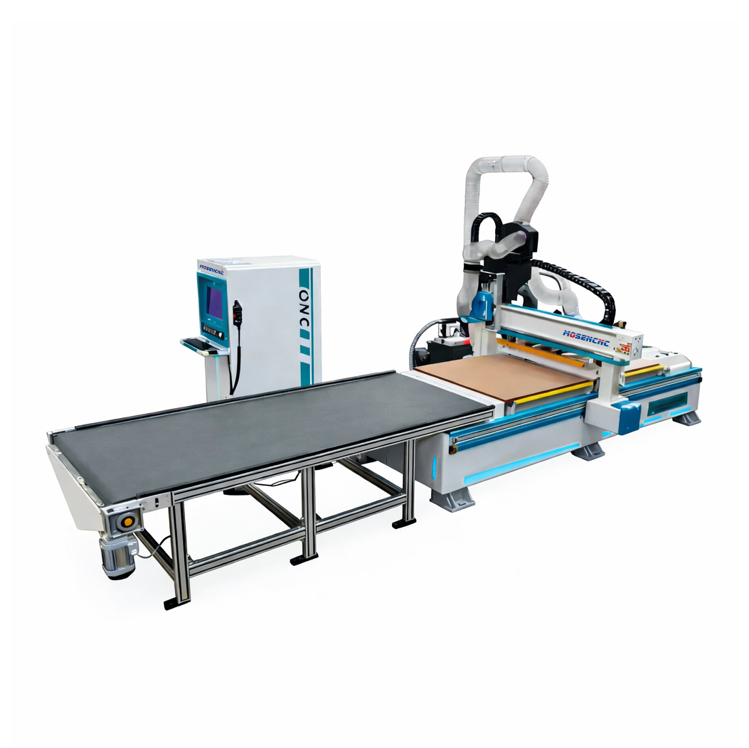 Jinan Mosencnc Fully Automatic CNC Router Production Line Integrated Loading &amp; Unloading System For High-Volume Processing