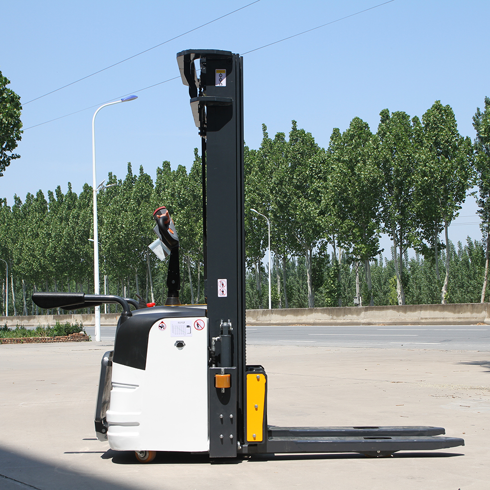 CE Certified 2-Ton 2-Meter Semi-Electric Pallet Stacker Walking Electric Forklift with High Lifting Capacity