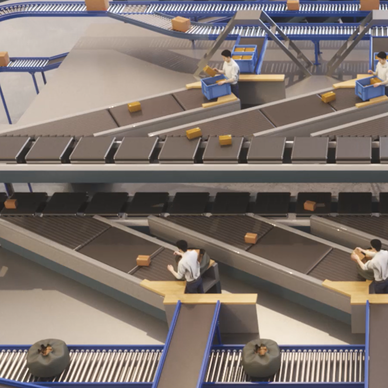 Custom Adjustable Stainless Steel Narrow Belt Sorting Machine Parcel Sorting System with High Efficiency Energy-Efficient Motor