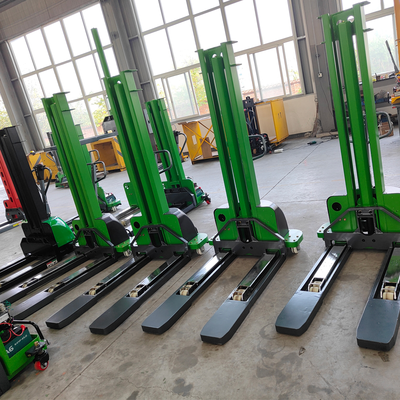 Self Lifting Stacker 300kg 500kg 1500kg Load Capacity Semi Electric Pallet Stacker Self Load Stacker for Warehouse Logistics