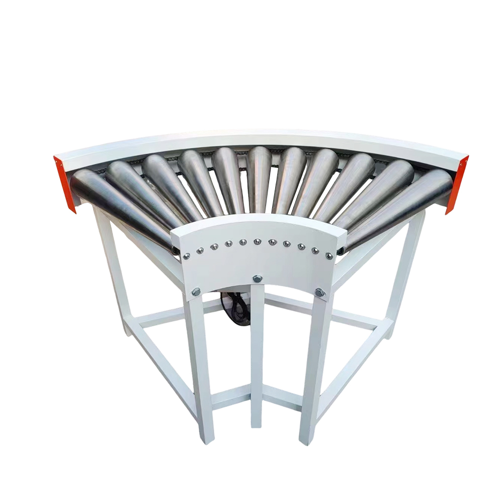 Logistic Hub Parcel Sorting System Driven 90 Degree Roller Conveyor